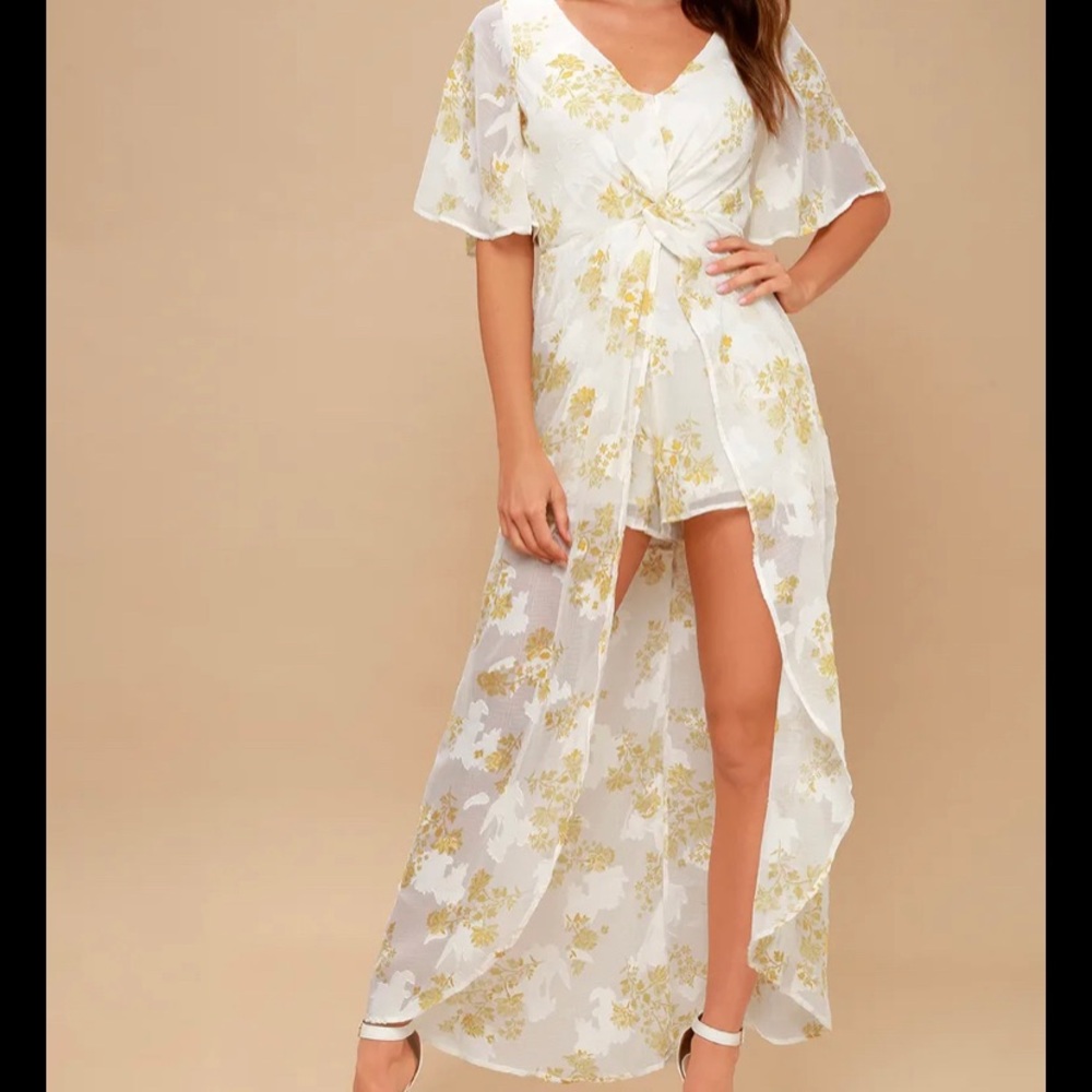 4SI3NNA Burnout Twist-Front Walk Through Romper Size Small